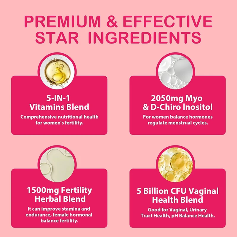 Private Brand Female Fertility Support Hormone Balance Gummies Female Fertility Gummy Boost Energy Female Fertility Gummy