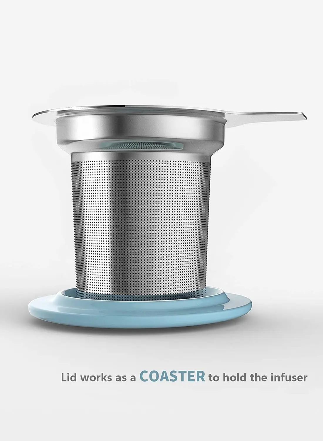 15 OZ Porcelain Tea Mug with Infuser and Lid, Loose Leaf Tea Cup, Gifts for Tea Lover