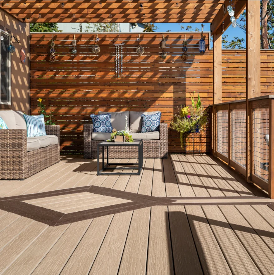 Outdoor Synthetic Wood Plastic Composite WPC Decking