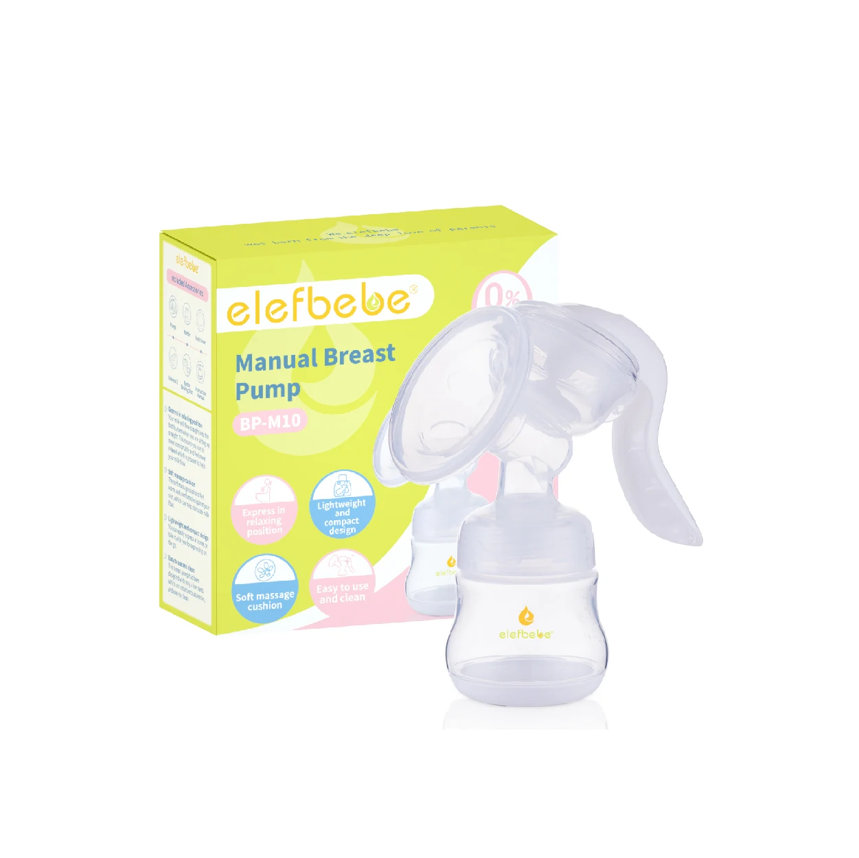 Manual Breast milk Pump Portable milk collection silicone baby feeding pump cup