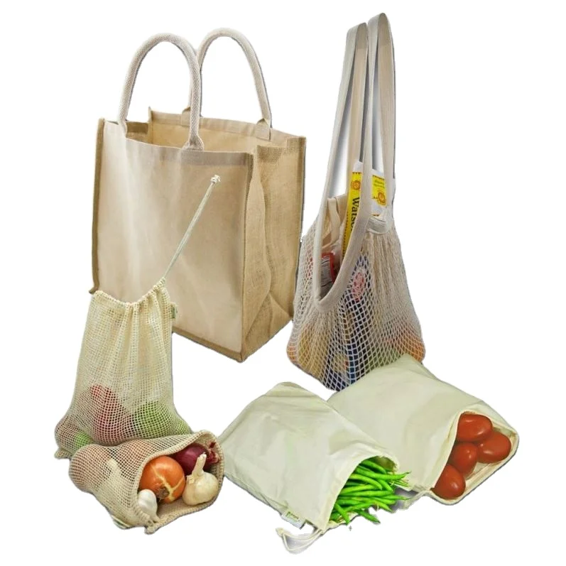 
Reusable Grocery Bags Large Orgainc Mesh Rept Cotton Reusable Mesh Produce Bag Eco-friendly 