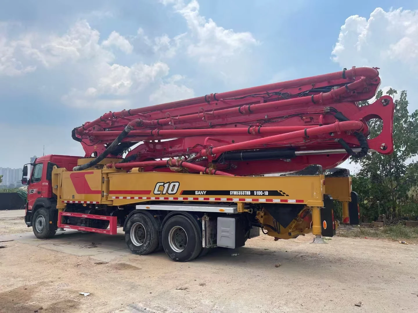 High Performance Concrete Machinery 21 Years Sany Volvo 51m Vertical Delivery Distance Used Concrete Pump Trucks