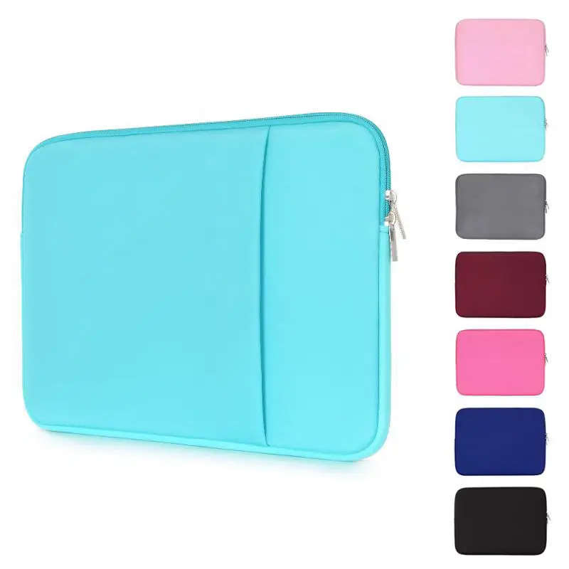 Colorful  Multi layer stitched pockets solid color minimalist laptop bag for women men