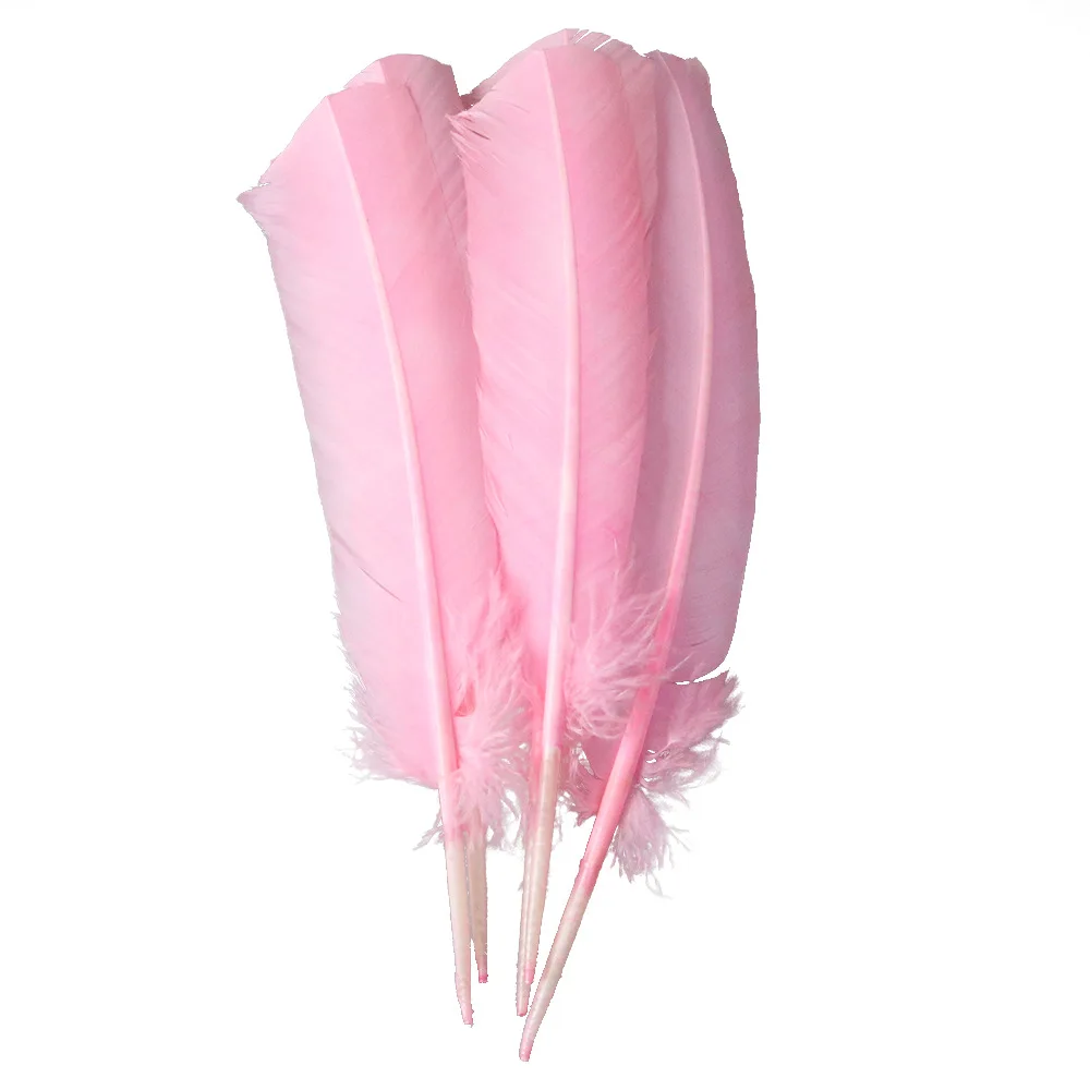 Cheap natural colorful dream catcher feathers for carnival costumes white pink decorative turkey feather