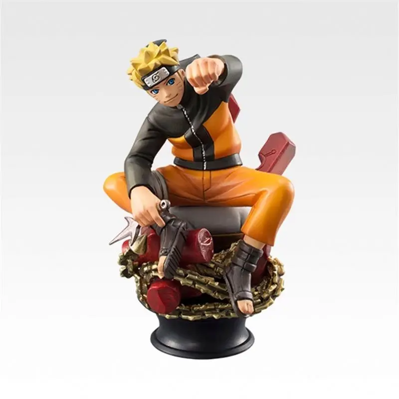 6pcs/set Opp Bag Japan Chess Styles Cosplay Anime PVC Figure Uzumaki Uchiha Sasuke Hatake Kakashi Grandista Toys 9cm
