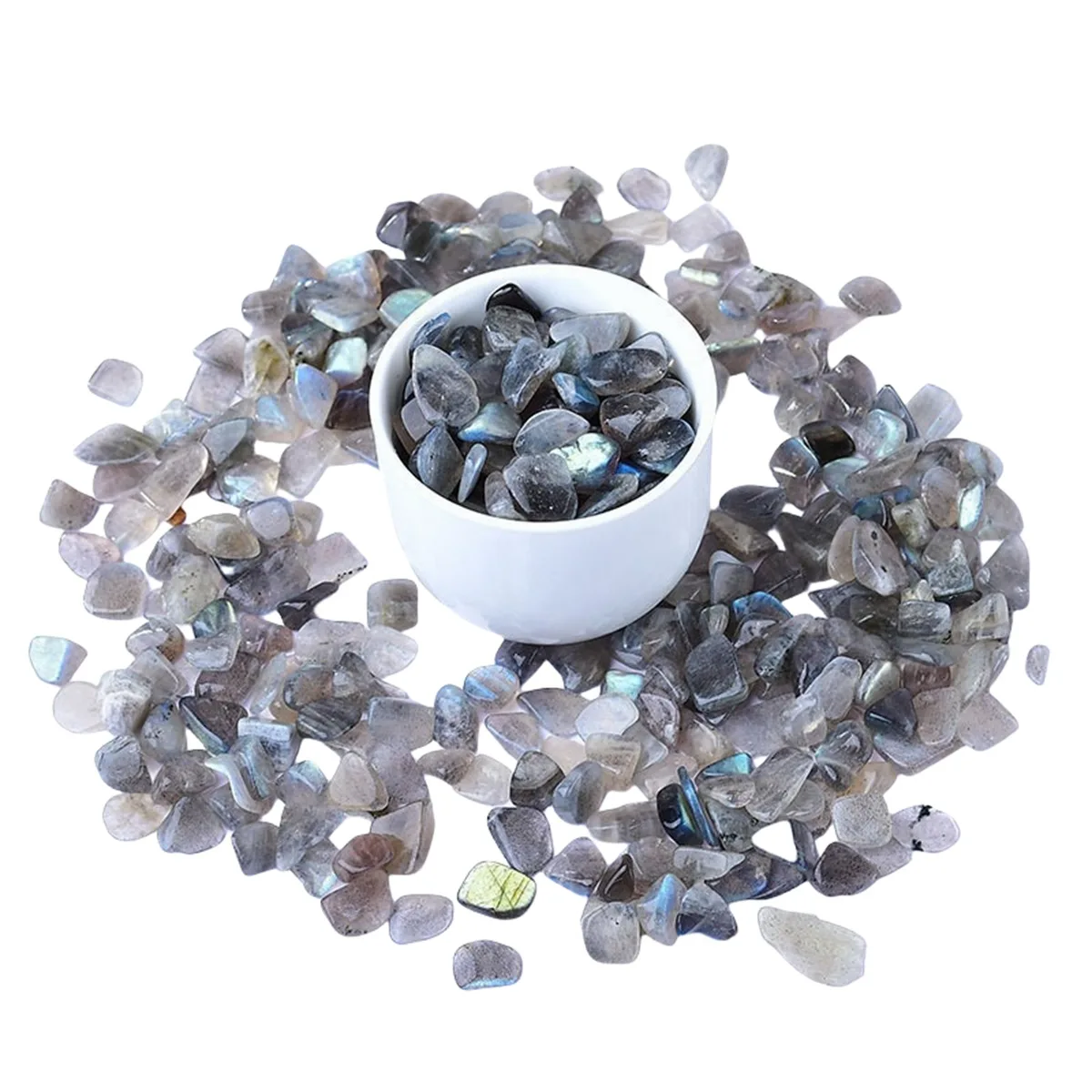 Best Factory 100g Crystal Labradorite Tumbled Gemstone In Plastic Box Labradorite Gravel Stone Chips