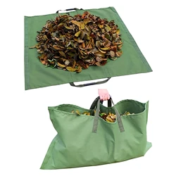 Leaf Bag Garden Lawn Yard Waste Tarp Container Gardening Tote Trash Reusable Heavy Duty Canvas Fabric