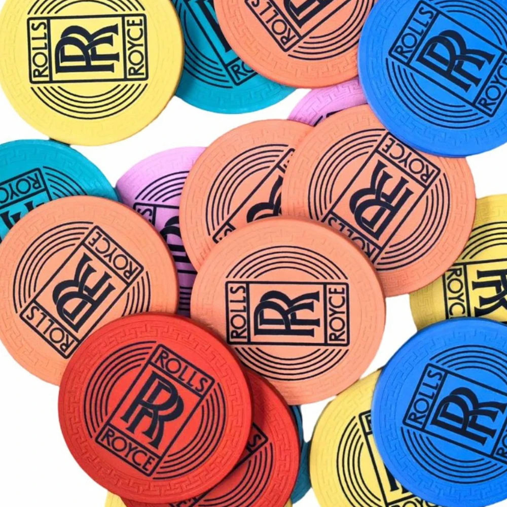 Double RR 43mm 12g Ceramic chips set with embossed pattern poker chip