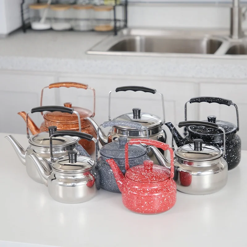 Tea Pot Stainless Steel kettle Set Glass Chinese Vacuum Insulated Cup Metal Coffee Pots Japanese Blue And Cups Modern tea pot