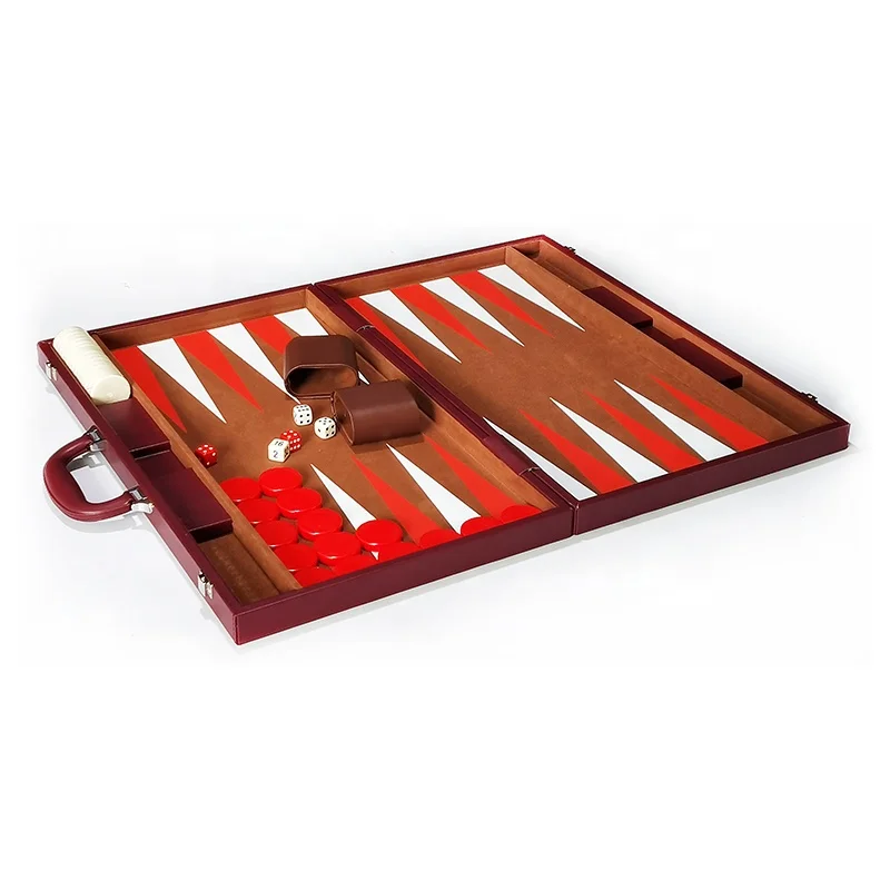 Board games  luxury backgammon set PU leather backgammon