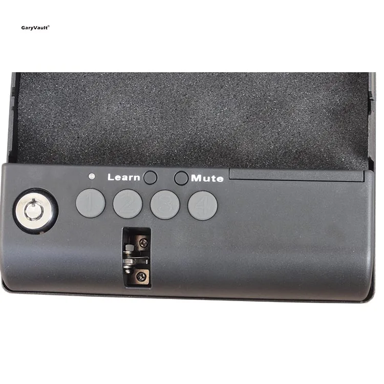 All steel mechanical password key double lock car portable mini gun safe metal jewelry gun safe