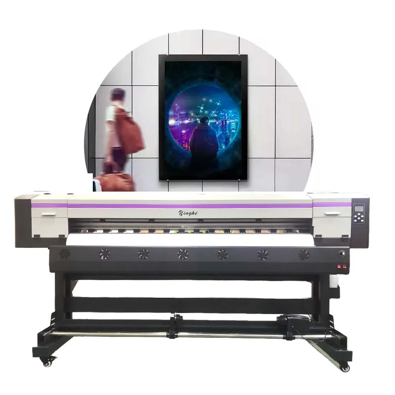 high quality 1800mm single head Large Format Eco Solvent Sublimation inkjet flex banner vinyl xp600/i3200 head printing machine