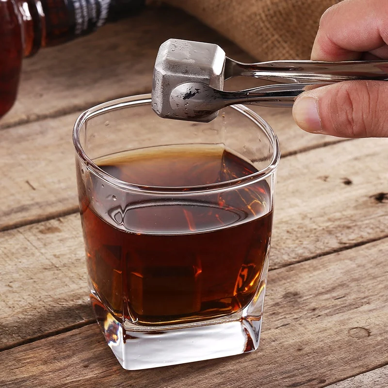 Дропшиппинг подарки охлаждение для виски кубик льда из нержавеющей стали