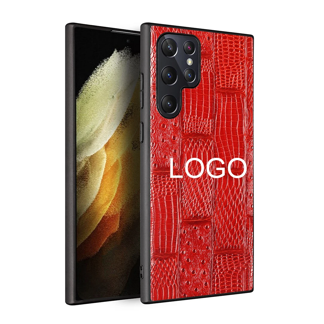 Geili Wholesale Good Quality Top Layer Cowhide Material Anti Fall Phone Case Protective Cover For Samsung S22 Z Flip