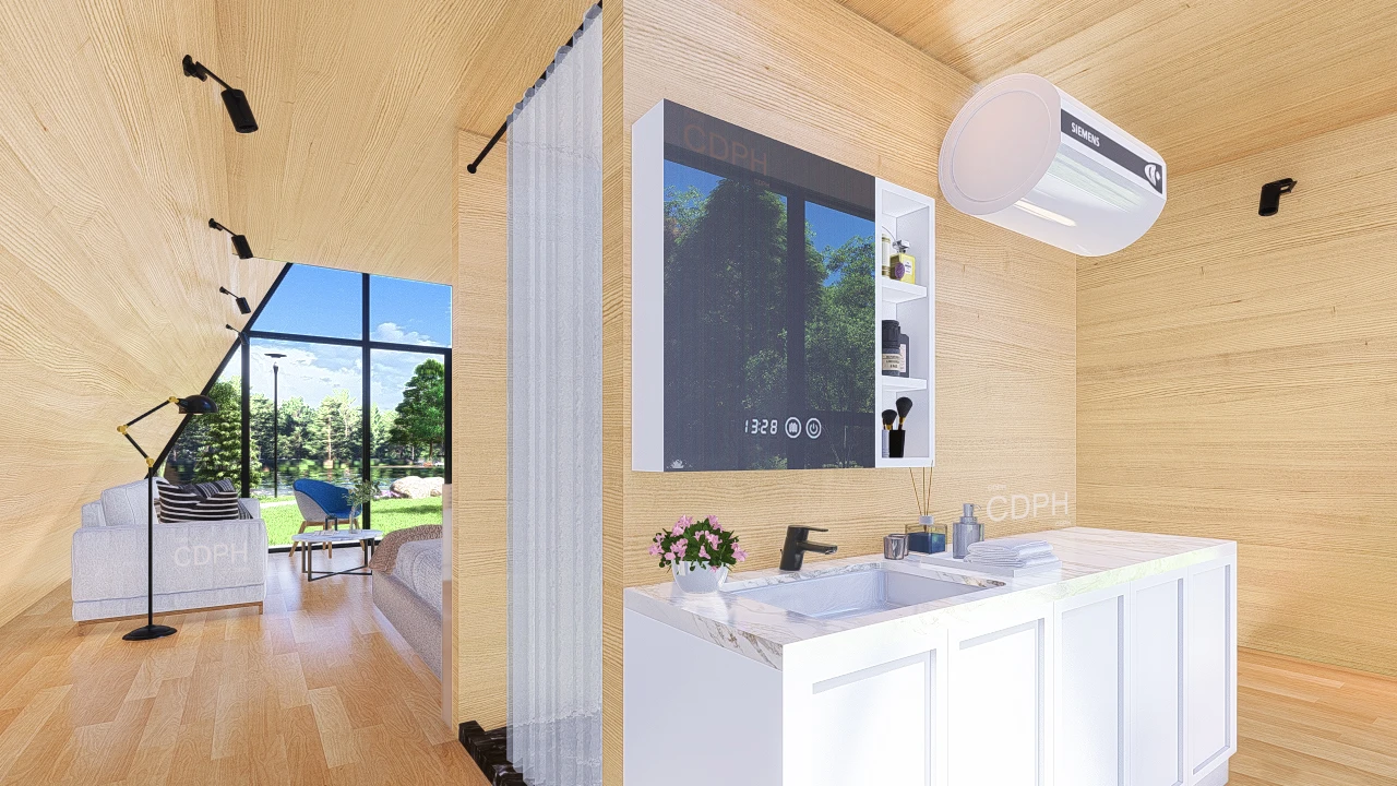 Airbnb China Prefabricated House Casa Prefabricada Modular Cabin Triangular Roof Tiny Homes Maison Conteneur Prefab Houses