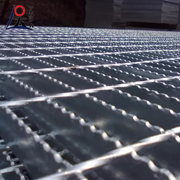Stainless steel grating serrated road platform drainage grate heavy duty galvanized steel grating sheet