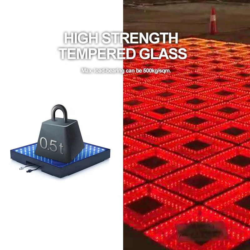 Latest WIFI Control Color Jumping Interactive Mirror LED Outdoor Dancing floor