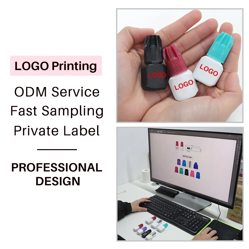 Waterproof 0.3 0.5s Wholesale Fast Dry Eyelash Extension 8 Week Lash Glue Adhesive Strong Hold Black Eyelash Glue Oil Resistant