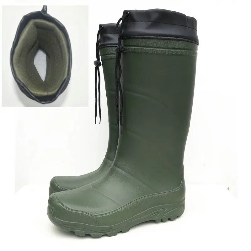 EVA Rain Boots EVA Lightweight Super Anti-Wearable Fishing Winter Waterproof Removable Liner Adjustable Cuff Waterproof Boots