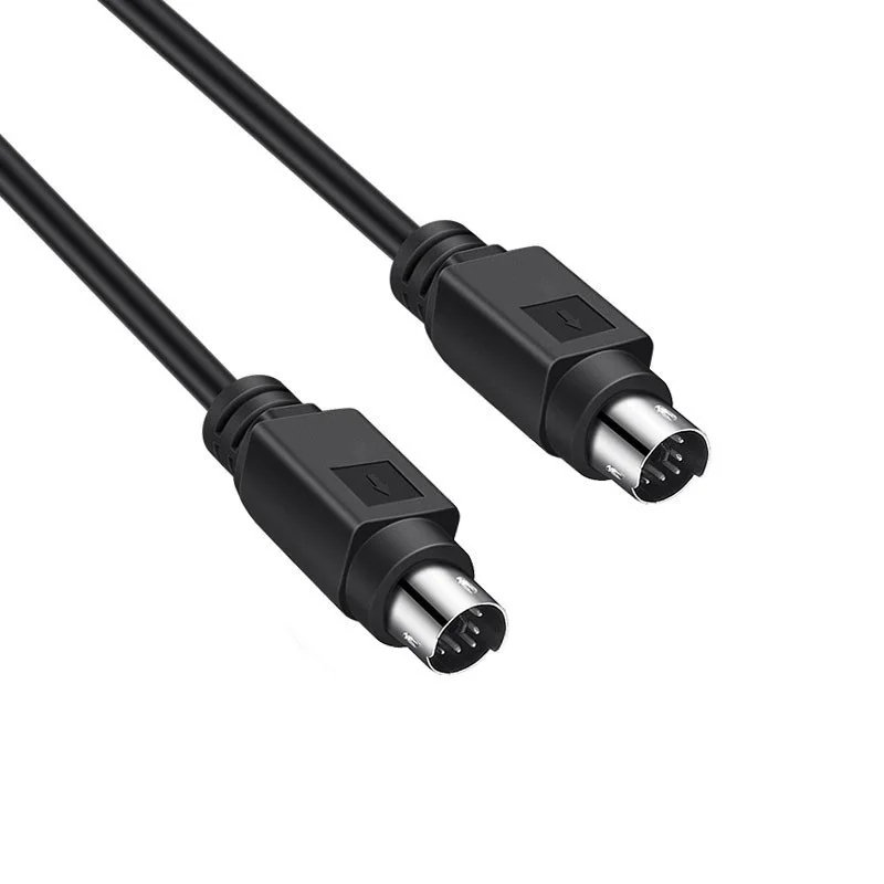 custom black 4 pin mini din male connector s-video cable 1.5 meter ps2 to pc Adapter Cable Audio Cables