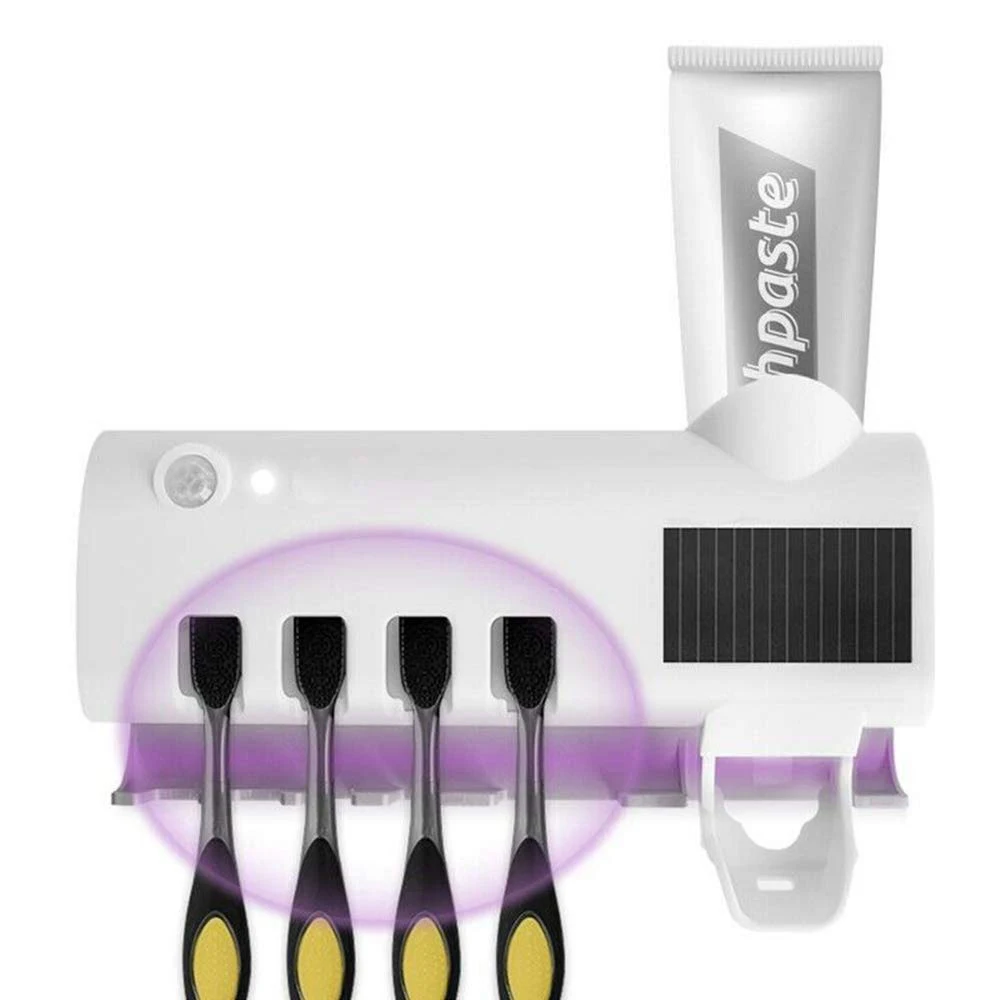 
Smart Solar Energy UV Toothbrush Holder Wall toothbrush and toothpaste holder toothpaste dispenser uv toothbrush 