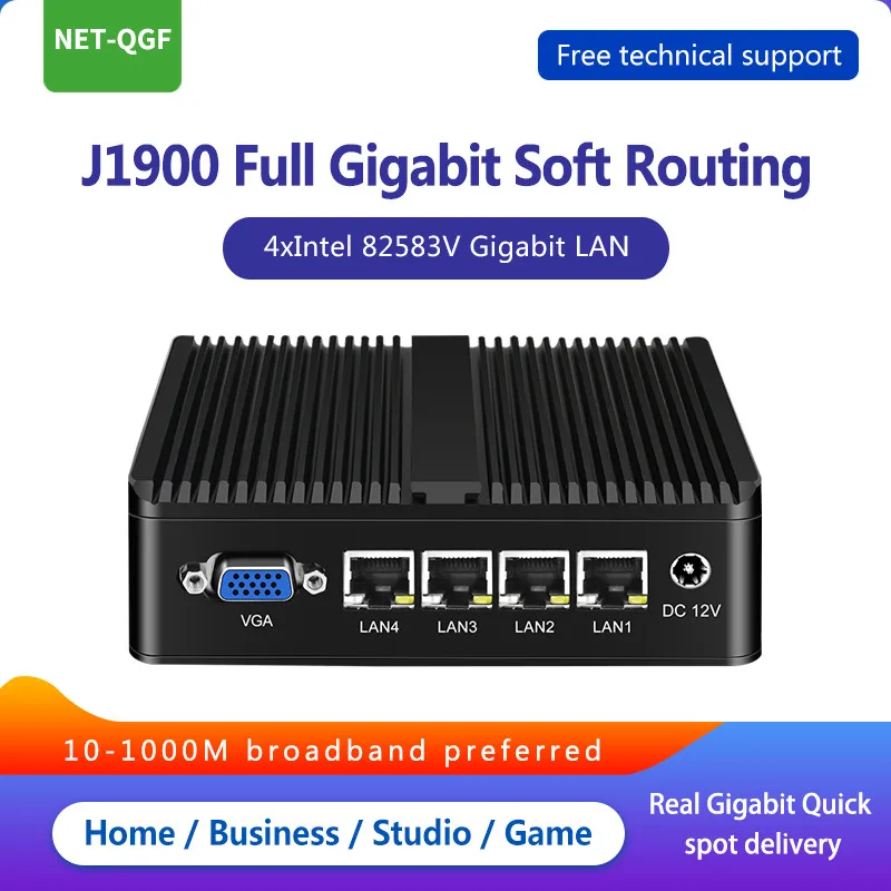 Beyond Control j1900 soft routing mini PC four gigabit 82585V network port ros / lede / ikuai / openwrt proxmoxve virtual router
