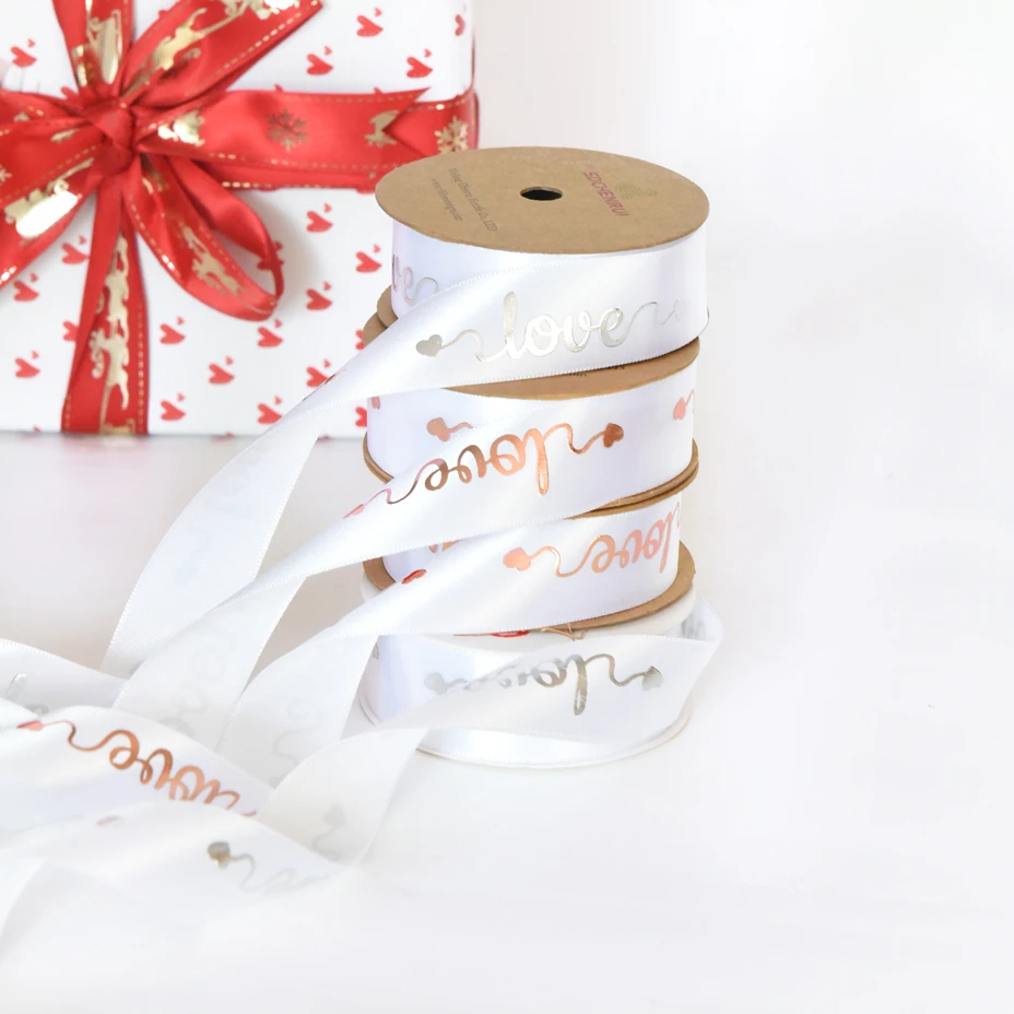 Hot 5cm diameter custom logo blue big gift box wrapping self adhesive satin ribbon for Bottle/box/gift Ribbon bow