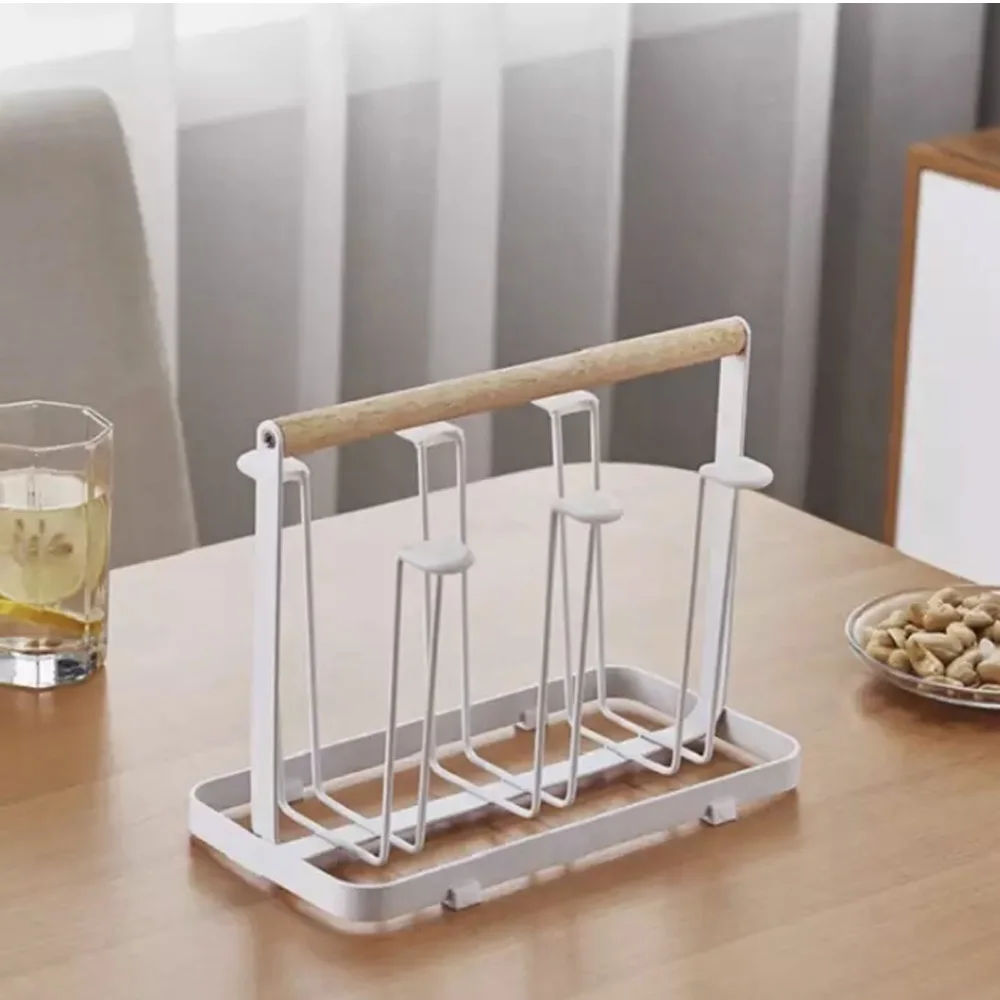 Multifunctional Shelf Kitchen Countertop Wine Glass Drying Holder Cup Rack Storage Organizer Storageholders