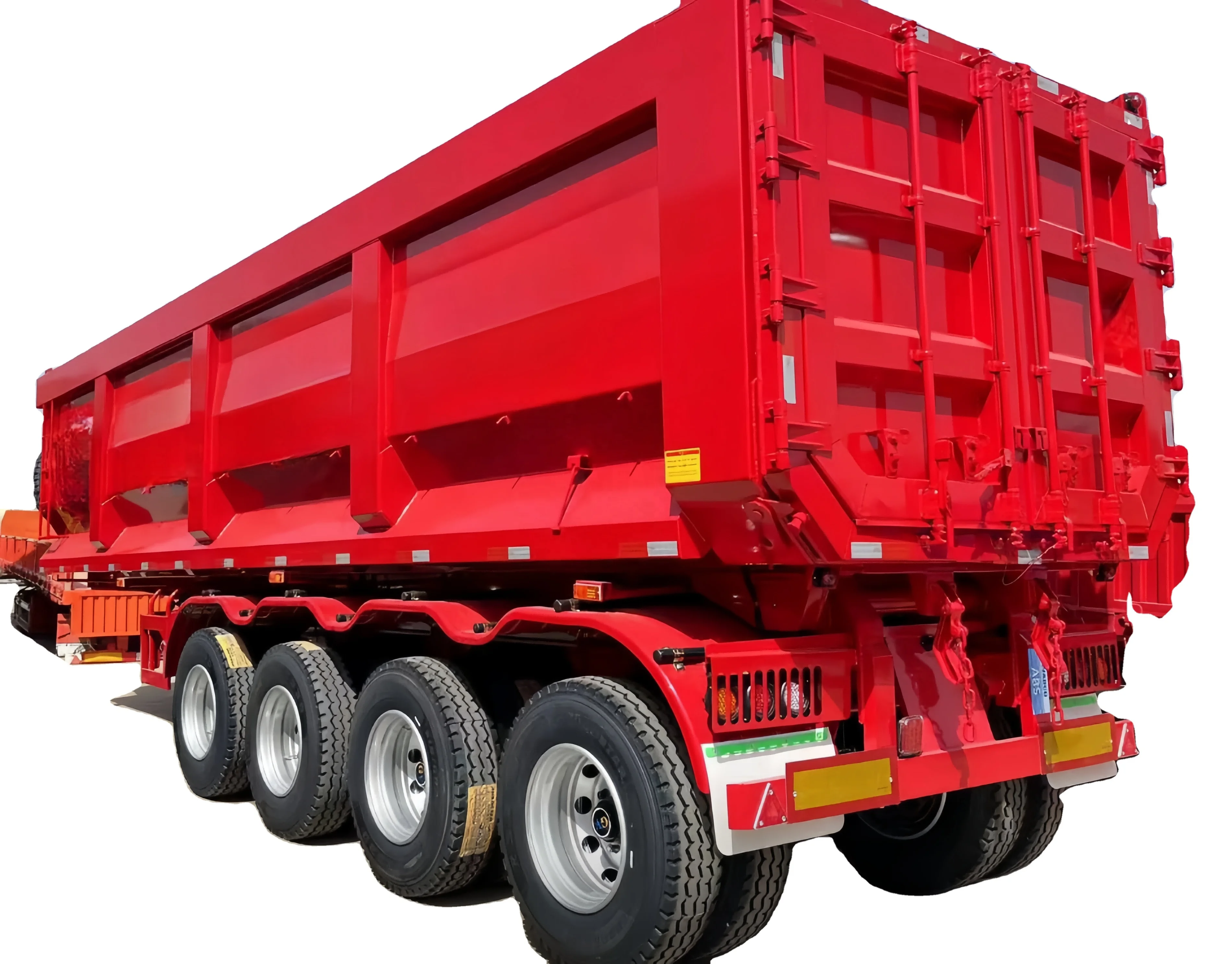 Shandong heavy 3 axis dump semi-trailer dump trailer back end dump trailer mining stone transport