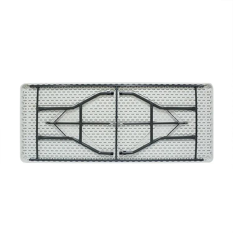 8ft plastic folding kitchen dining bar table with chairs and seats for travel camping and events