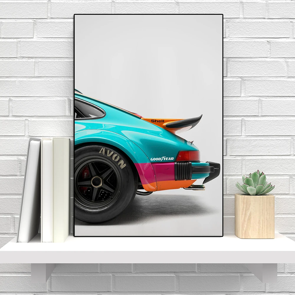 Office Home Decoration Luxury Racing Wall Art Canvas Poster Print Vintage Sports Car Painting Custom