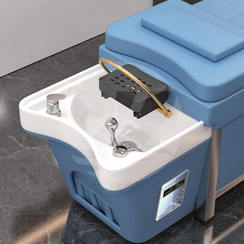 Commerical modern spa head bed water cycle heated water therapy hair salon washing shampoo bed japanese hair spa wash basin