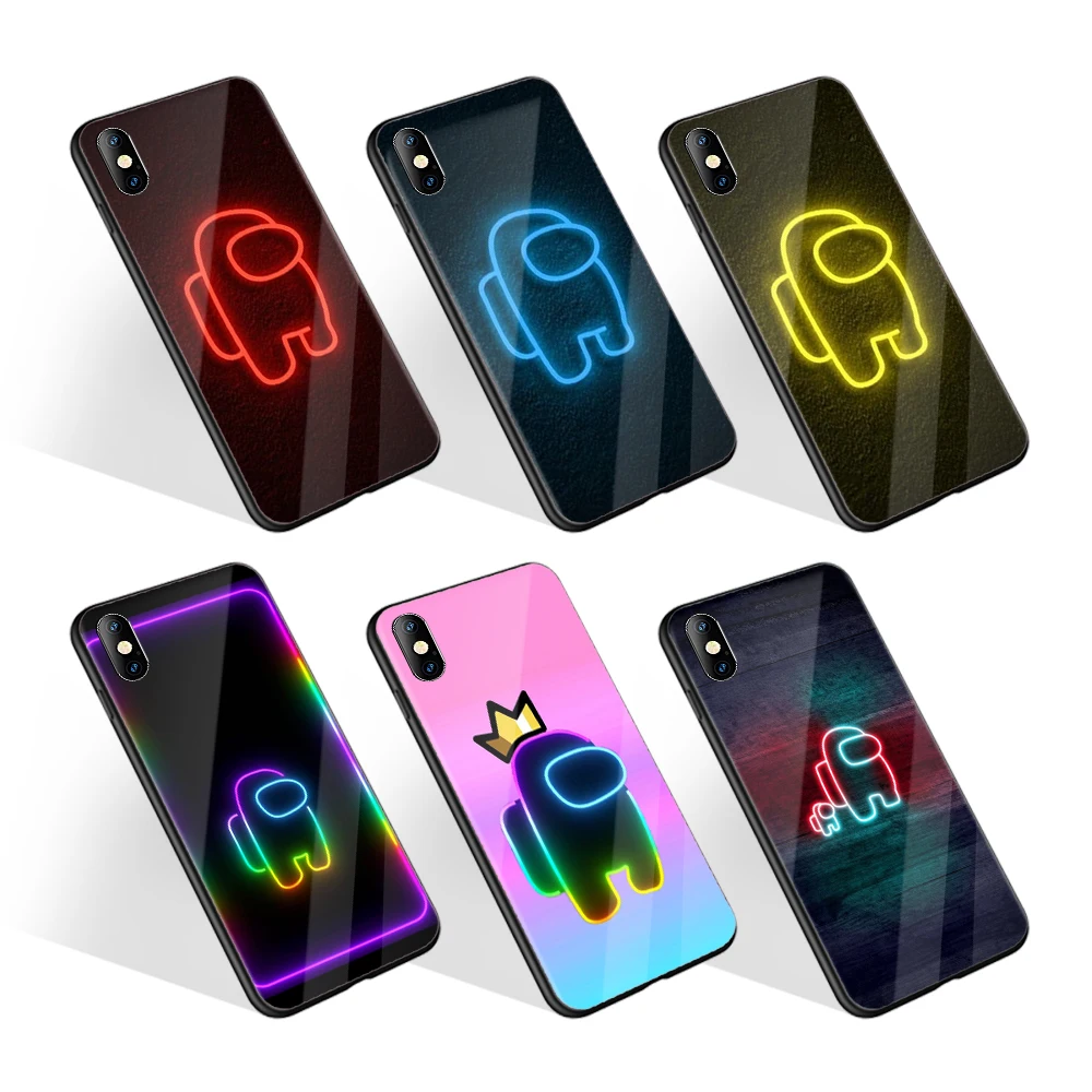 Online Shop Hot Selling Colorful Manufactory Wholesale Among Us Game Tempered Glass Phone Case For Samsung Galaxy S20 Ultra 5G