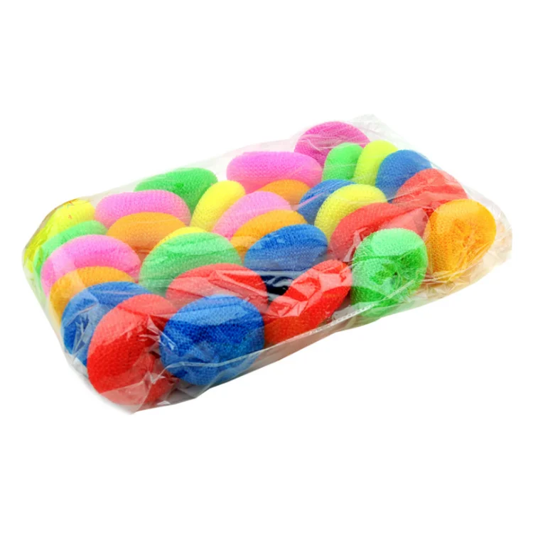 Plastic PET Stainless Steel scourer Kitchen Cleaning Ball pan washing stainless steel