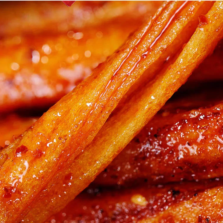 Wholesale Asian snacks magic spicy food exotic snacks highly spicy snacks spicy strip gluten