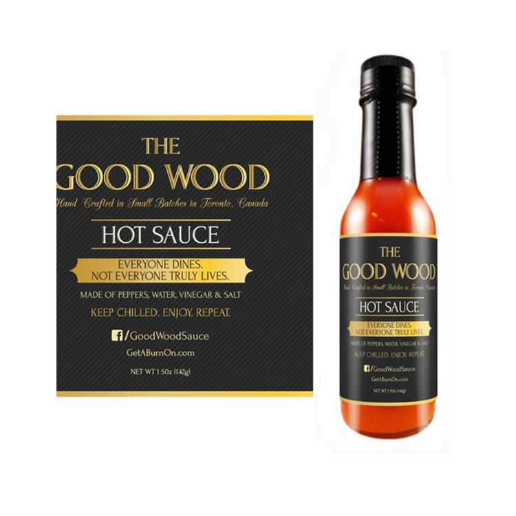 bulk quantity custom waterproof CMYK printing hot sauce label for sauces manufacturing company