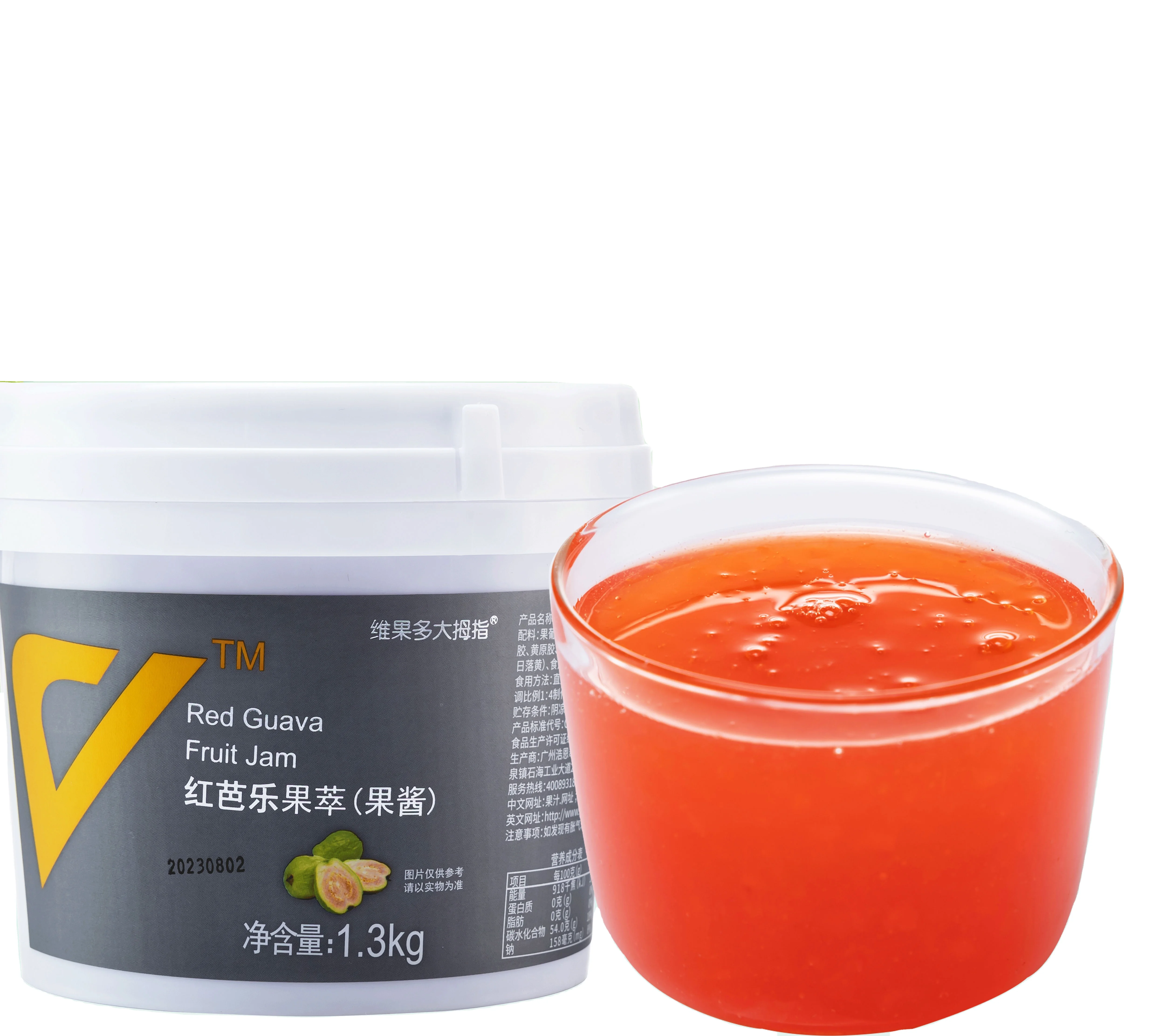 HEFS specializes in high-quality concentrated Red Guava Concentrated Dink jam spread on bread with blueberry jam