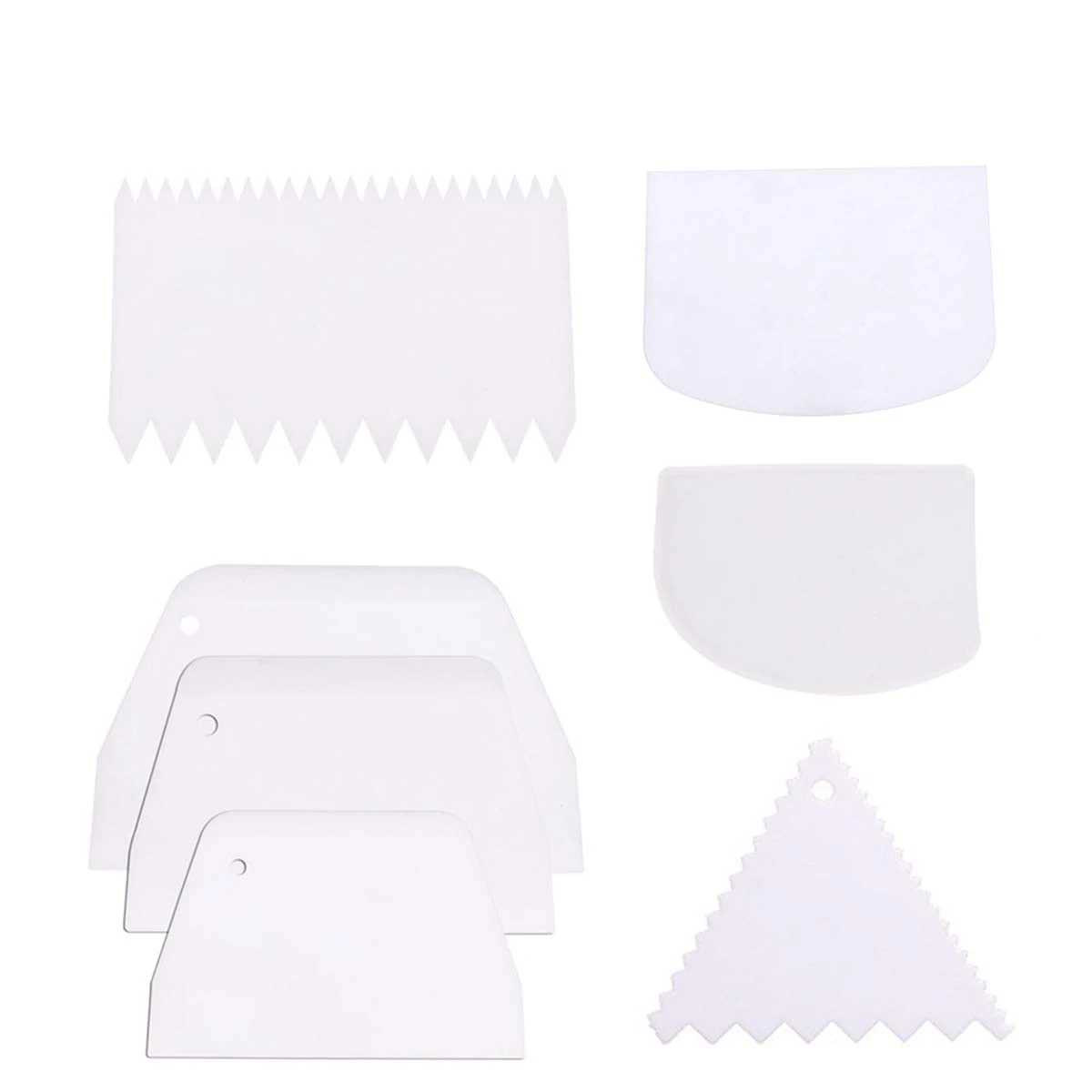 Factory Custom Dough Cutter Bench Scraper Plastic Flexible Bowl Scraper for Baking Bread Cake  Fondant Icing