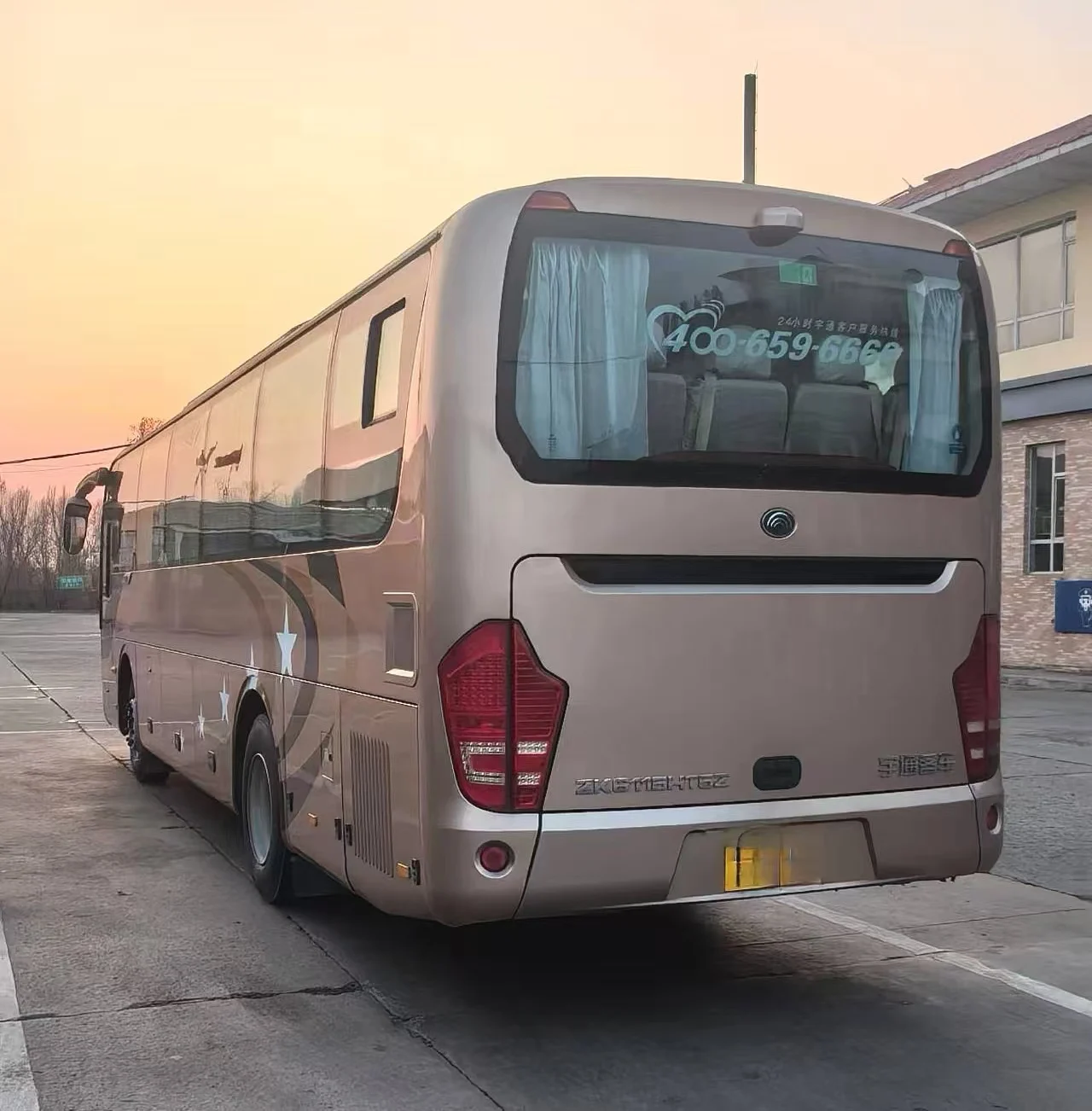 Used Bus ZK6115 Diesel Engine Leafspring Suspension 46 Seats Make Manual Left Turbo Light Dark Free Shipping