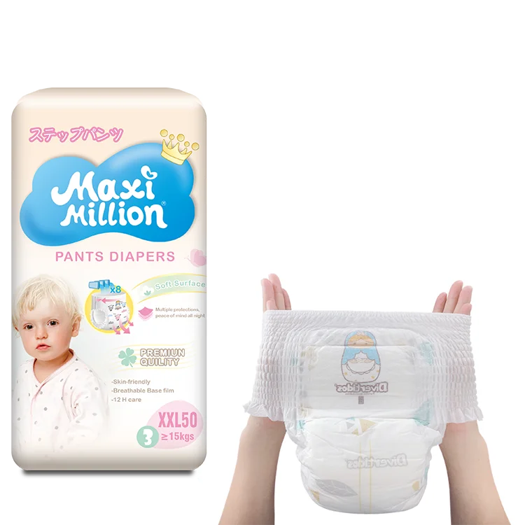 Factory Disposable Baby Diaper Pants with ADL OEM Wholesale diapers