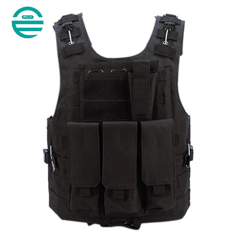 FULIYA Durable Camping Tactical Equipment Vest for Training Functional Sport Tactical Vest Outdoor