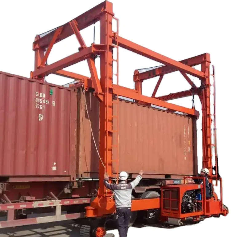 solid tyre container gantry crane Siamese Container Crane