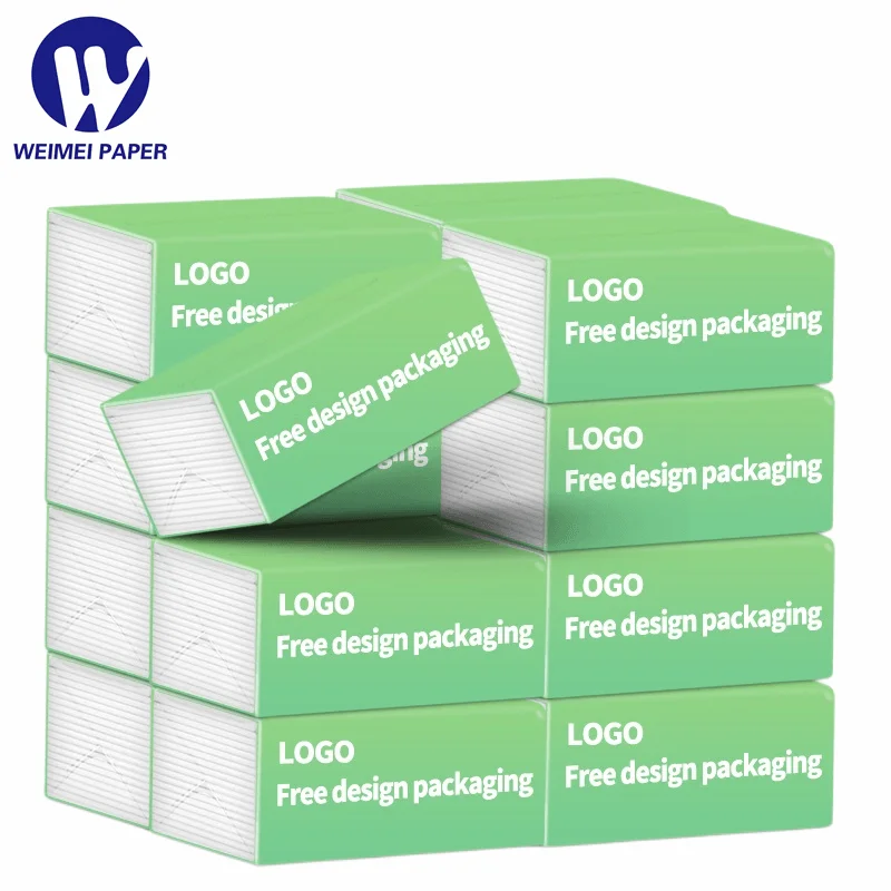 Factory Price Customized Environmental Protection Biodegradable Paper Film Packaging Soft And Comfortable Facial Tissue Paper