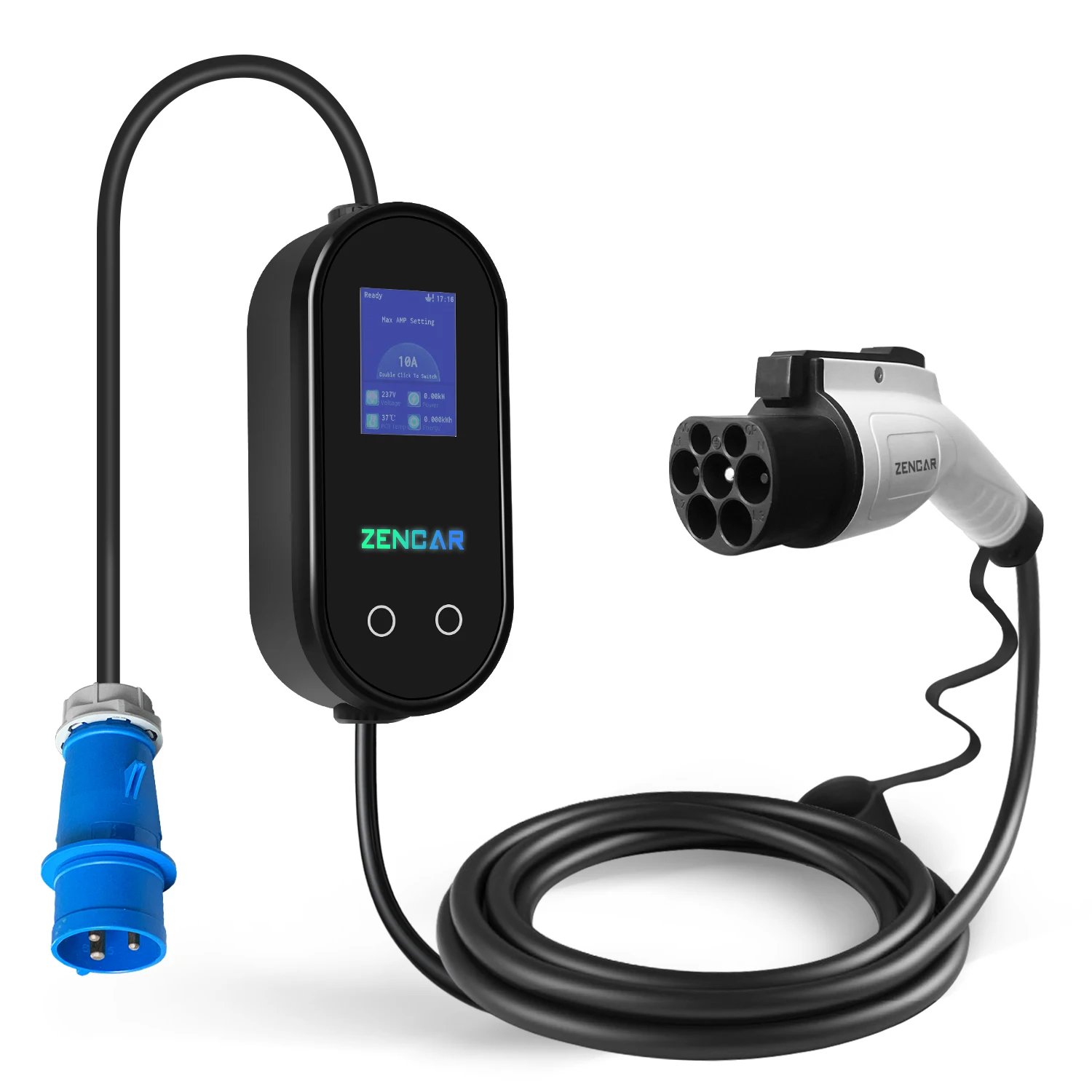 PORTABLE EV CHARGER 32Amp 7KW 5 CURRENT SWITCHING electric car charger for GB/T 2034 electric vehicle