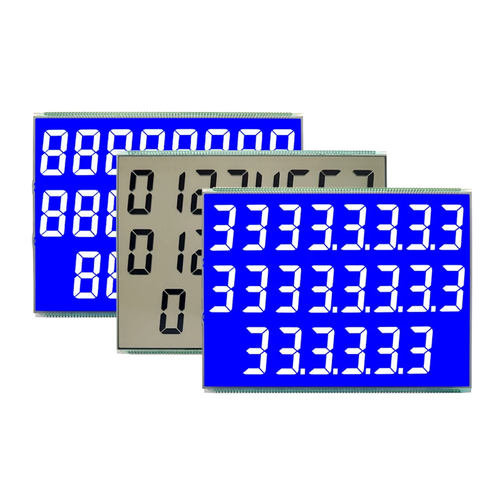 Cheap price Fuel dispenser specific custom segment lcd HTN Negative 5V no backlight lcd 7monochrome segment lcd display module