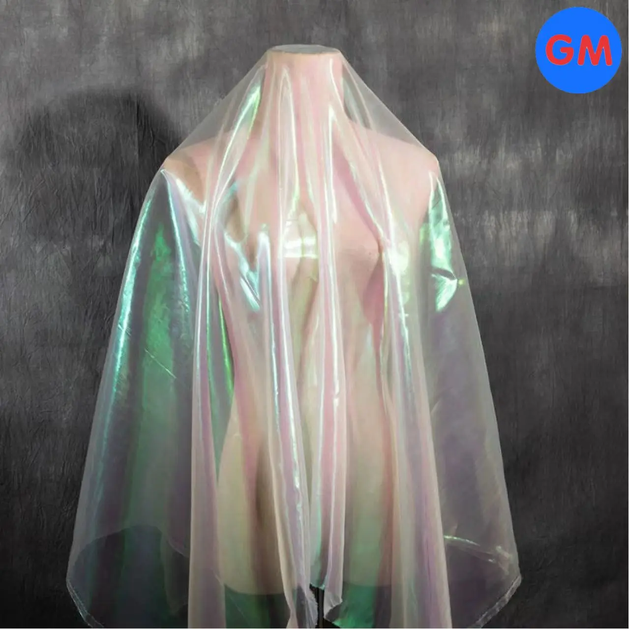 Guangmang Cloth silk Organza satin 100%polyester Magic Rainbow Laser Gradient Organza Fabric
