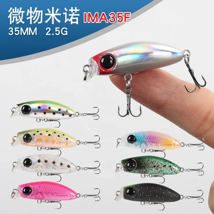Top Seller Slow Sinking Mini Minnow bait 35mm 2.5g Trout bait Wobblers Perch Pike Fishing Baits
