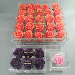 Wholesale Acrylic Chocolate Box Acrylic Flower Box with Holes Packaging Rose