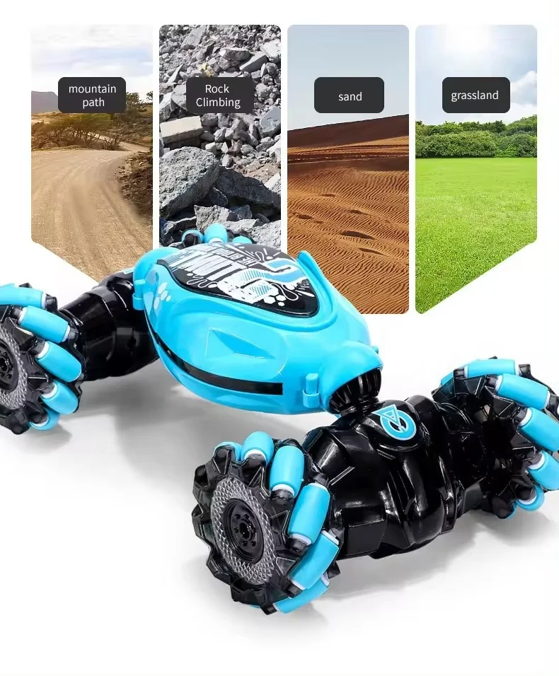 Kids 4WD Gesture Sensing Torsion Car Charging Motion With Lights RC Stunt Drift car Toy Remote and watch control Morphing Car