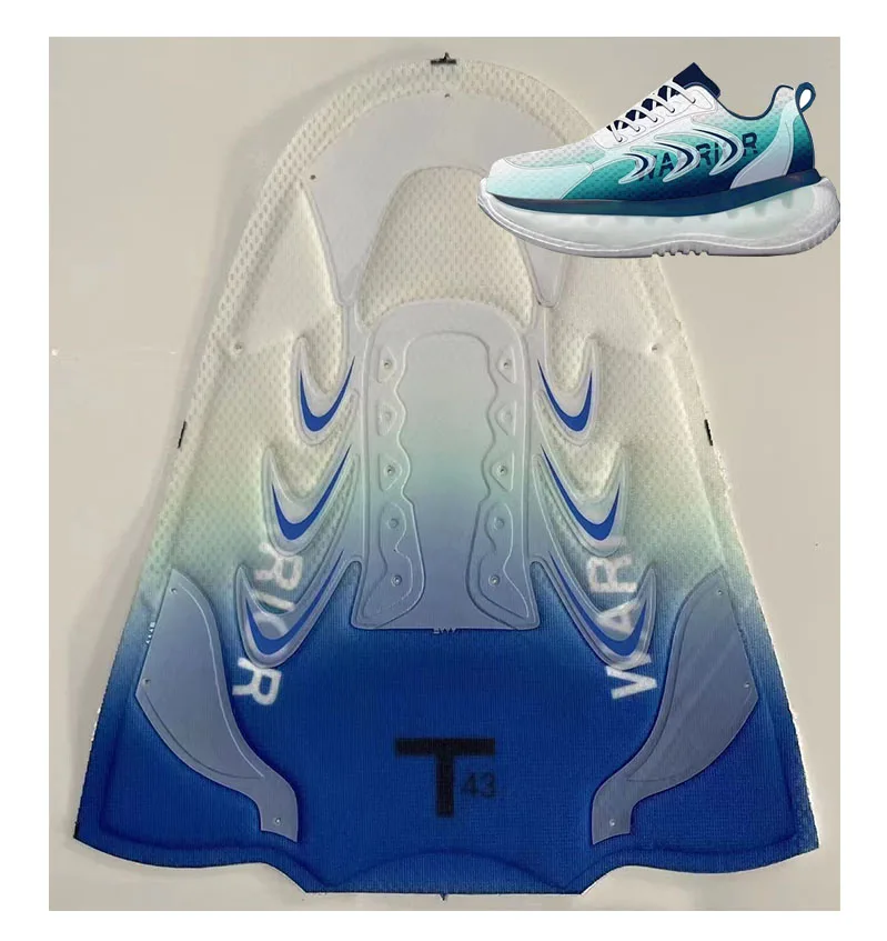 Customized fashion 4D 5D vamp sneakers casual shoes uppers Sneakers uppers charm footwear material